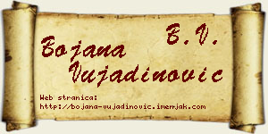 Bojana Vujadinović vizit kartica